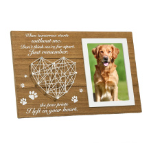 High quality custom 4x6 Inches Photo Dog and Cat Memorial Gifts  Paw Prints Sympathy Picture Frame for Pet Loss